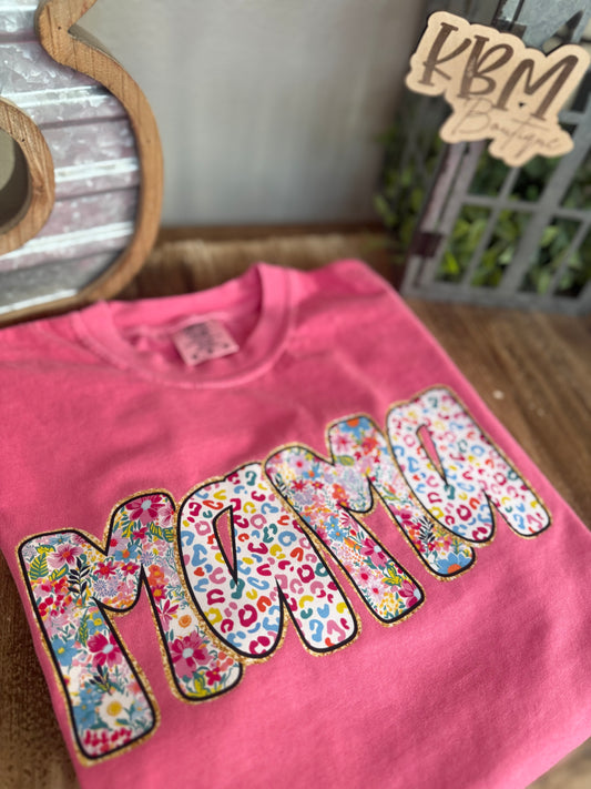 Floral leopard mama